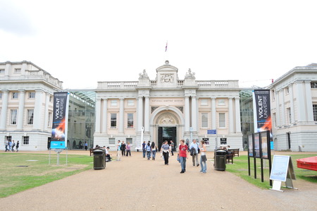GREENWICH, UK - AUGUST 21, 2011: Tourists visit the Marine Museum in Greenwich, Londonのeditorial素材