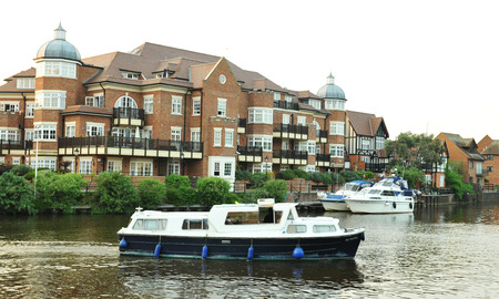Boats on Thames at Windsor, Englandのeditorial素材