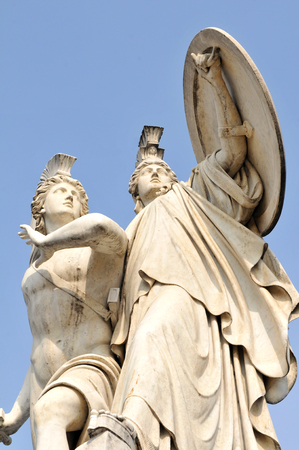 Architectural detail of statue in Berlin, Germanyの写真素材