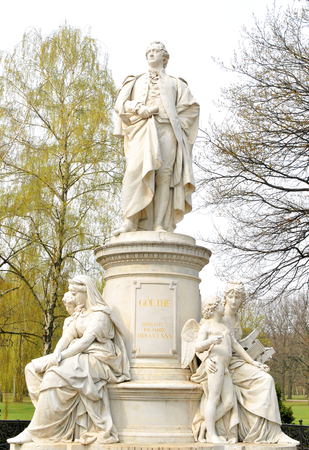 Architectural detail of Goethe monument in Berlin, Germanyのeditorial素材