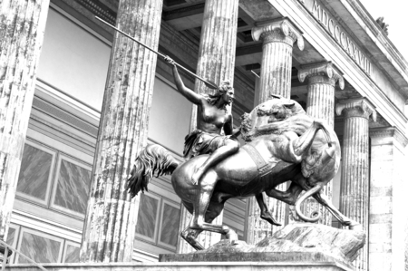 Architectural detail of Altes Museum in Berlin, Germanyのeditorial素材