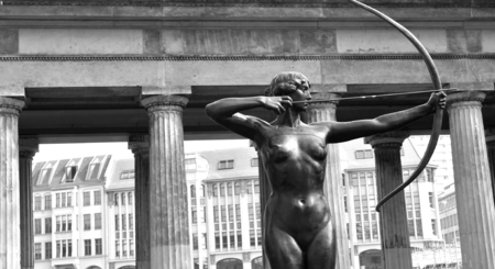 Architectural detail of Diana huntingの写真素材