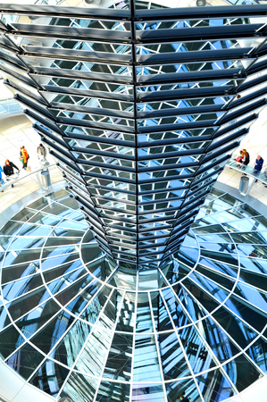 Architectural detail inside the Reichstag building in Berlin, Germanyのeditorial素材