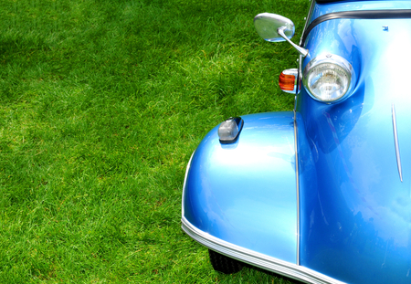 NOTTINGHAM, UK. JUNE 1, 2014: Retro car displayed at the vintage car fair in Nottingham, England.のeditorial素材