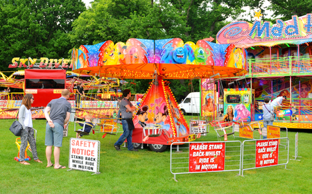 NOTTINGHAM, UK. JUNE 1, 2014: Amusement park in Nottingham, Englandのeditorial素材