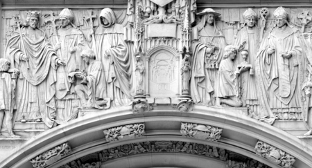 Ancient basrelief in London, UKの写真素材