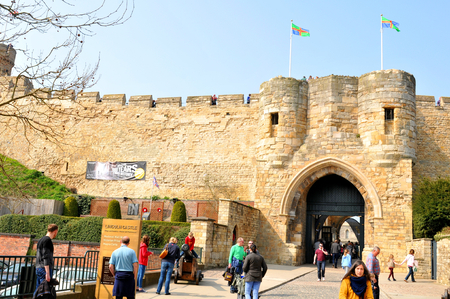 Lincoln, UK - April 9, 2015: Lincoln Castle is a major castle constructed in East Midlands, England during the late 11th centuryのeditorial素材