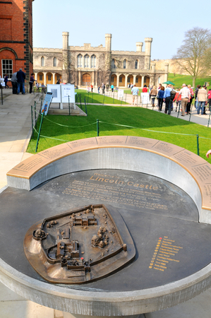 Lincoln, UK - April 9, 2015: Lincoln Castle is a major castle constructed in East Midlands, England during the late 11th centuryのeditorial素材
