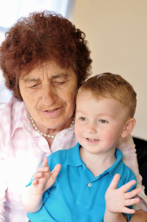 Portrait of a grandmother and her grandson