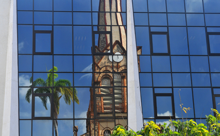 Abstract architecture in Fort-de-France, Martiniqueの写真素材