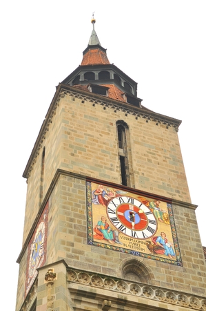 Medieval architecture of the Black Church in Brasov, Romaniaの写真素材