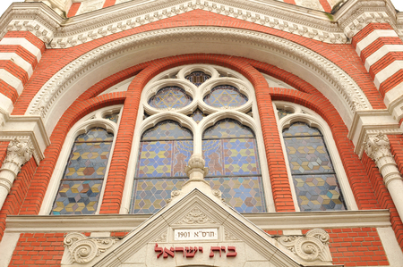 Architectural detail of the synagogue in Brasov, Romania