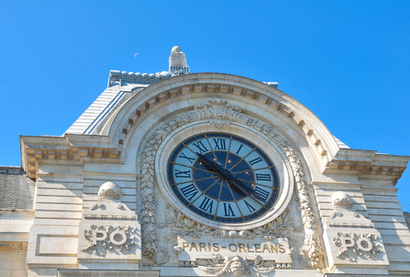 Paris, France - July 9, 2015: Architectural detail of Orsay Museum, major landmark in central Paris, Franceのeditorial素材