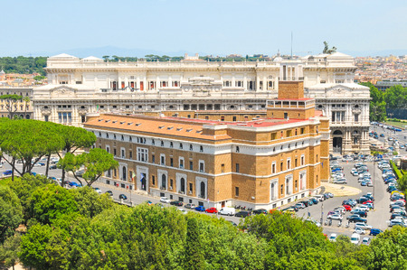 Architectural panorama of the old city of Rome, Italyの写真素材