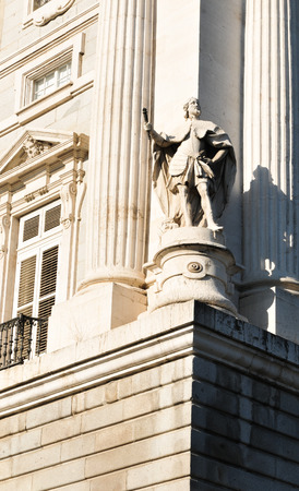 Architectural detail of the Royal Palace in Madrid, Spainのeditorial素材