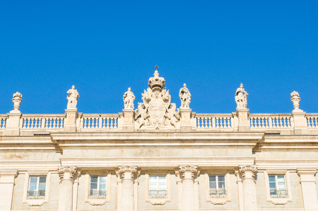 Architectural detail of the Royal Palace in Madrid, Spainのeditorial素材