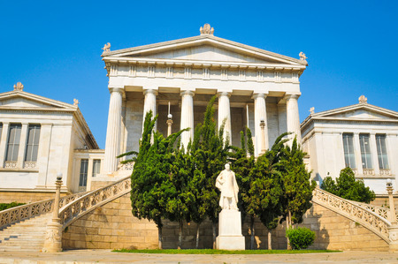 Ancient architecture of the Academy building in Athens, Greeceのeditorial素材