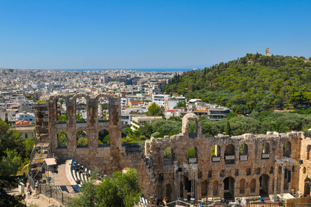 Panorama of Athens, Greece as seen from the Acropolis