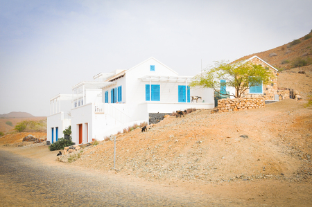 Newly built house in Boa Vista, Cape Verdeの写真素材