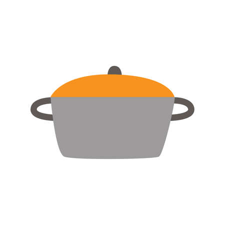 Vector picture of cooking pot on white background.のイラスト素材