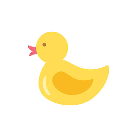 Vector picture of rubber duckling on white background.のイラスト素材
