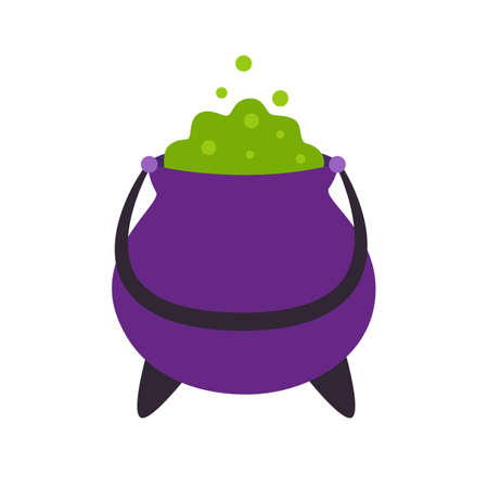 Vector picture of Halloween cauldron isolated on white background.のイラスト素材