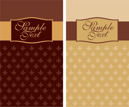 cover design with french royal lily のイラスト素材