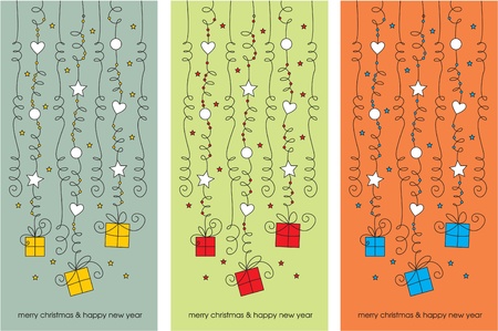 set vector christmas cardsのイラスト素材