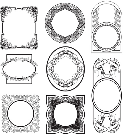 secession frames vector setのイラスト素材