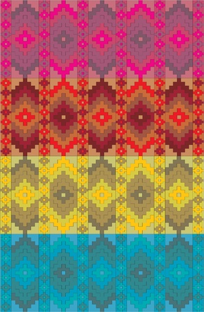 vector mexican ethnic friezeのイラスト素材