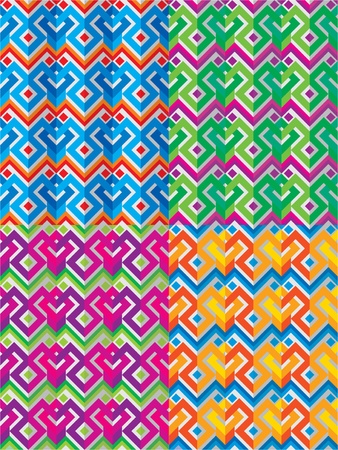 vector mexican ethnic seamless patternのイラスト素材