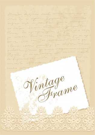 vintage background with photo frameのイラスト素材