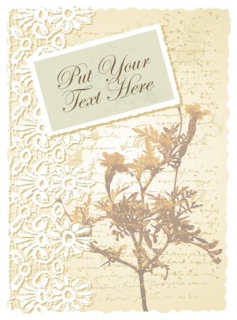 romantic card with tagetesのイラスト素材