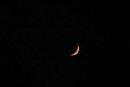Dhaka, Bangladesh- 1 august, 2020- half moon view from the rooftopのeditorial素材