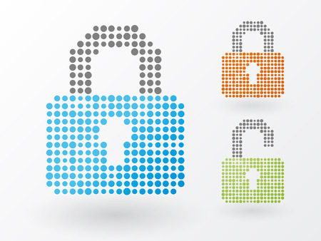 The lock icon in combinationのイラスト素材