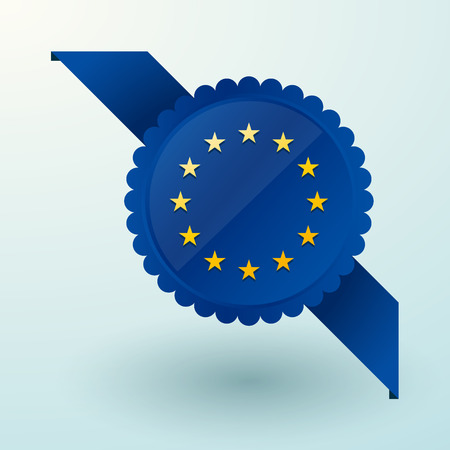 European Union as a brand label overlayのイラスト素材