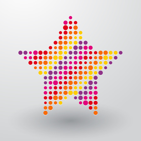 star made up of small dotsのイラスト素材