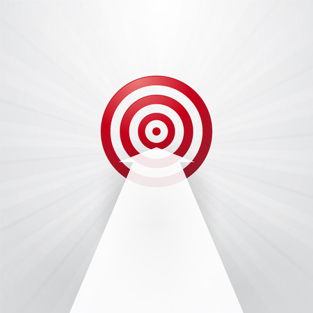 red target with a white arrowのイラスト素材