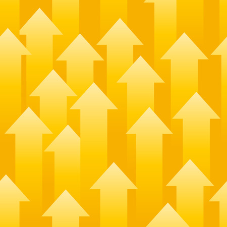 Seamless background consisting of yellow arrowsのイラスト素材