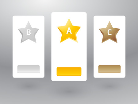 price table with stars of metalのイラスト素材