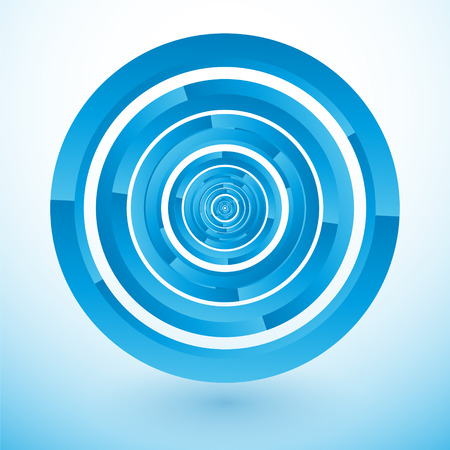 Stacked blue circlesのイラスト素材