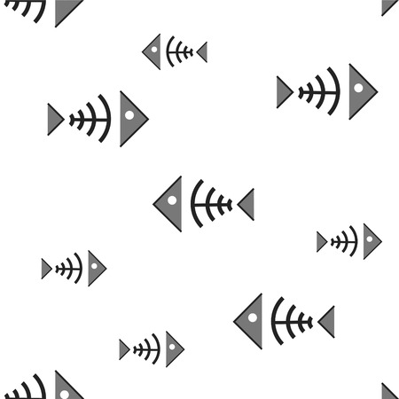 Seamless background with fish boneのイラスト素材