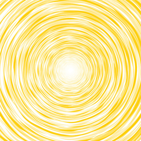 Abstract yellow background composition of thin irregular circle with white centerのイラスト素材