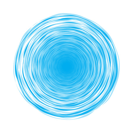 blue circle composed of thin linesのイラスト素材
