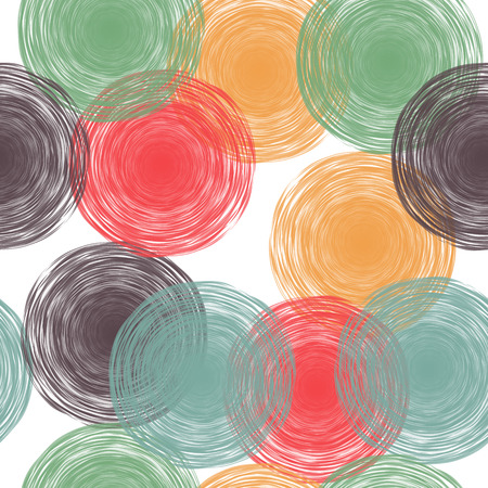 abstract seamless background with hand drawn pastel circlesの写真素材