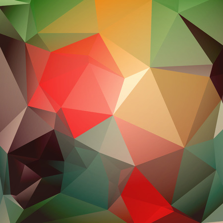 modern beautiful green red brown yellow triangular backgroundのイラスト素材