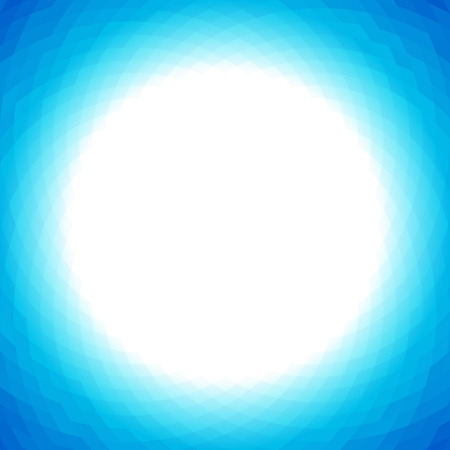 Bright lights blue geometric background with white centerのイラスト素材