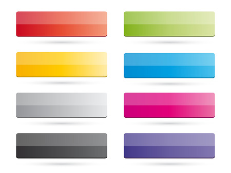 Set of Color buttons with shadowのイラスト素材