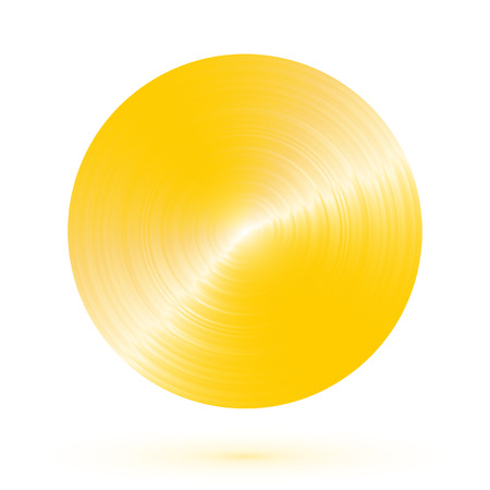 Round brushed gold with reflectionsのイラスト素材