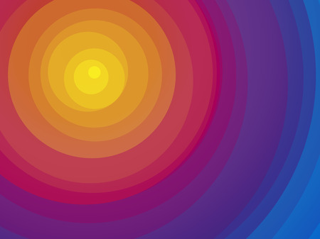 Wonderful color circular background yellow red blueのイラスト素材